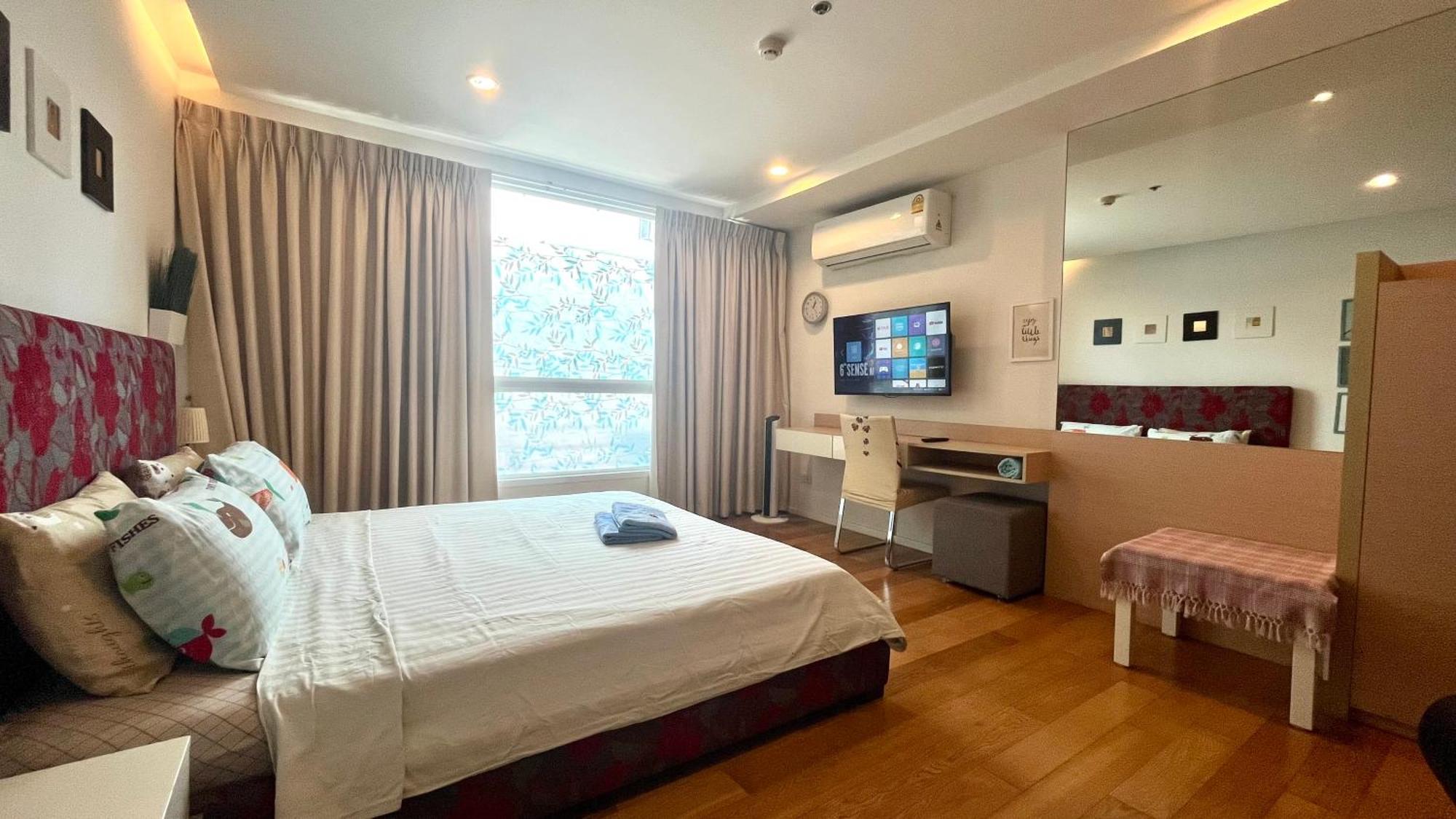 Cozy Studio Walk To Bts Free Wi-Fi Great Location Bangkok Exterior photo